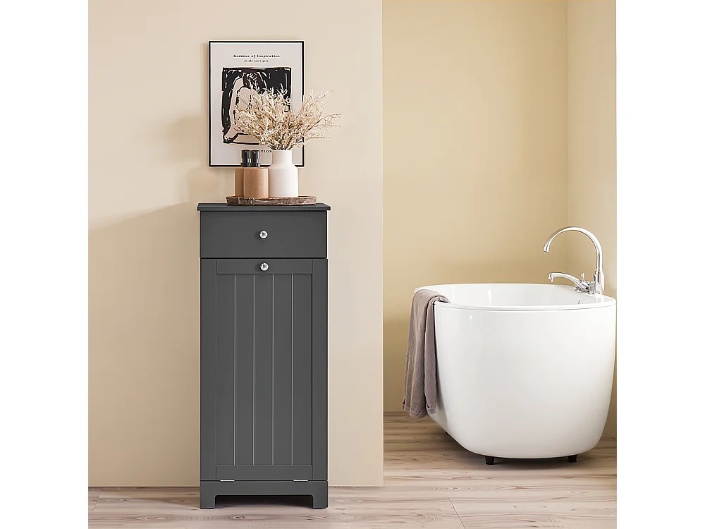 SoBuy Meuble de salle de bain bas avec 1 tiroir 40x38x91cm Moderne BZR21-II-DG