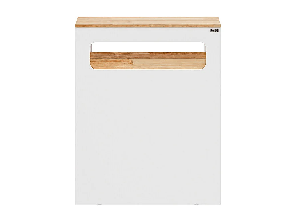 SoBuy Lågt badrumsskåp med 4 lådor Vit 65x23x82cm Modern BZR54-III-NW