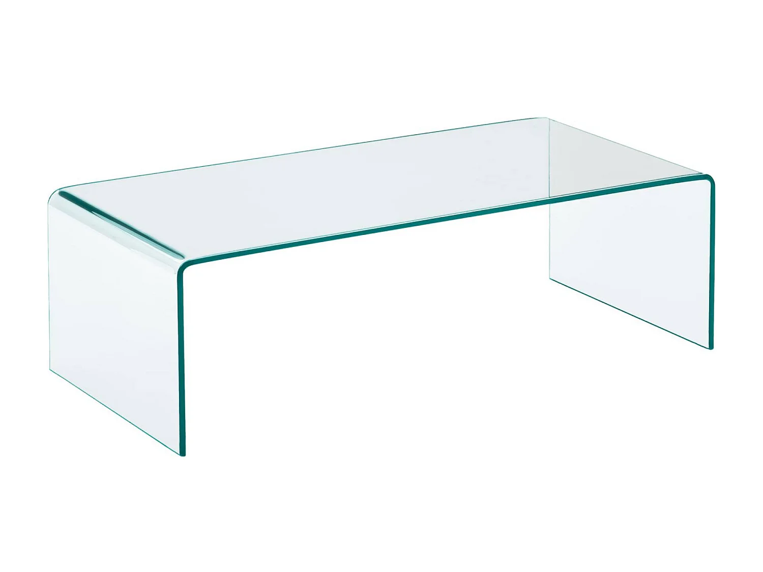 Table basse rectangulaire en verre trempé 110cm transparent - Glintz