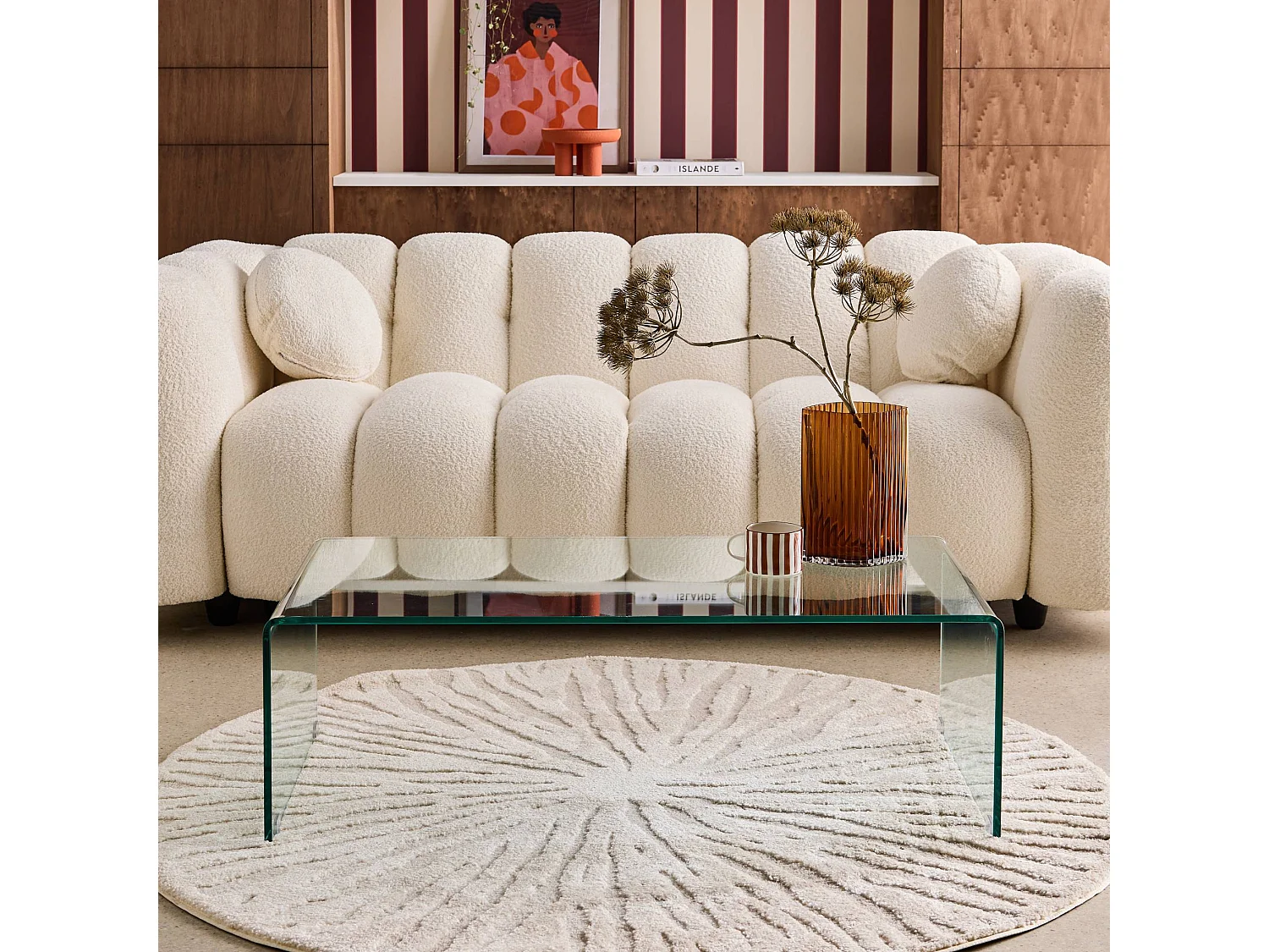 Table basse rectangulaire en verre trempé 110cm transparent - Glintz