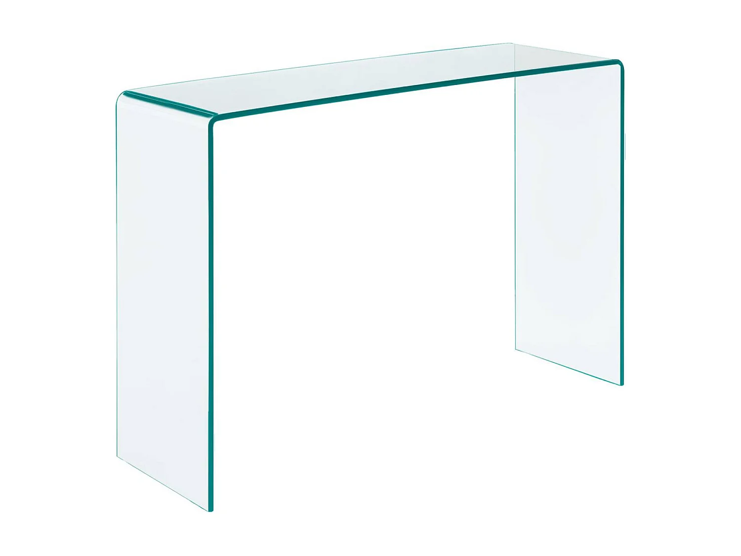 Console rectangulaire en verre trempé 110cm transparent - Glintz