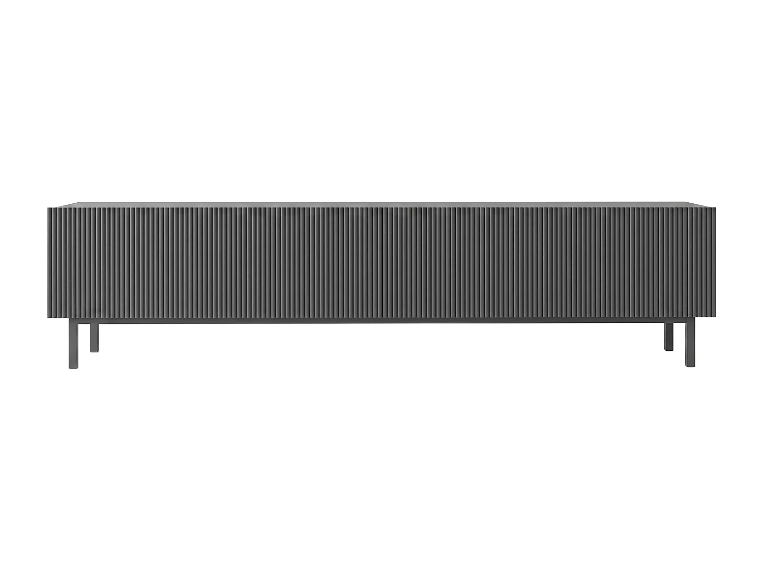 Meuble TV avec 2 portes - Anthracite - ZUMEYA