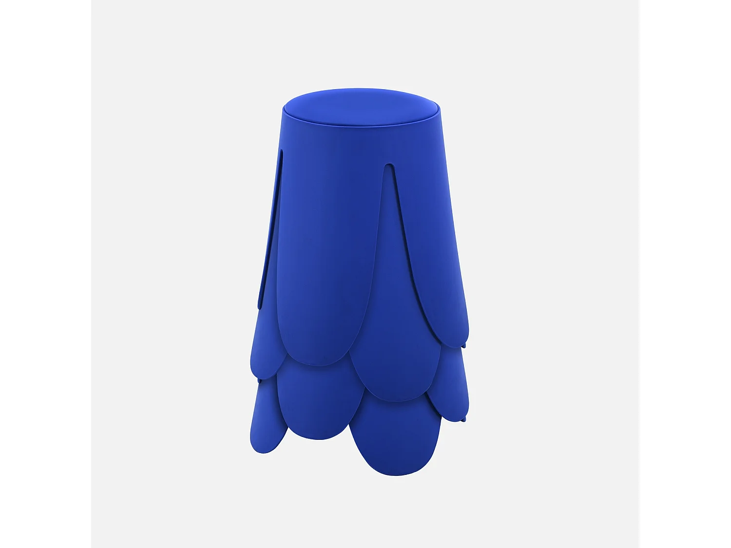 Set 4 sgabelli impilabili in ecopelle, blu