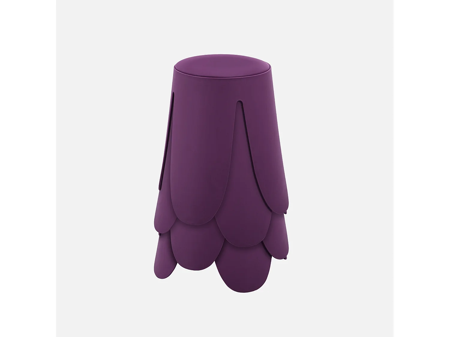 Set 4 sgabelli impilabili in ecopelle, viola