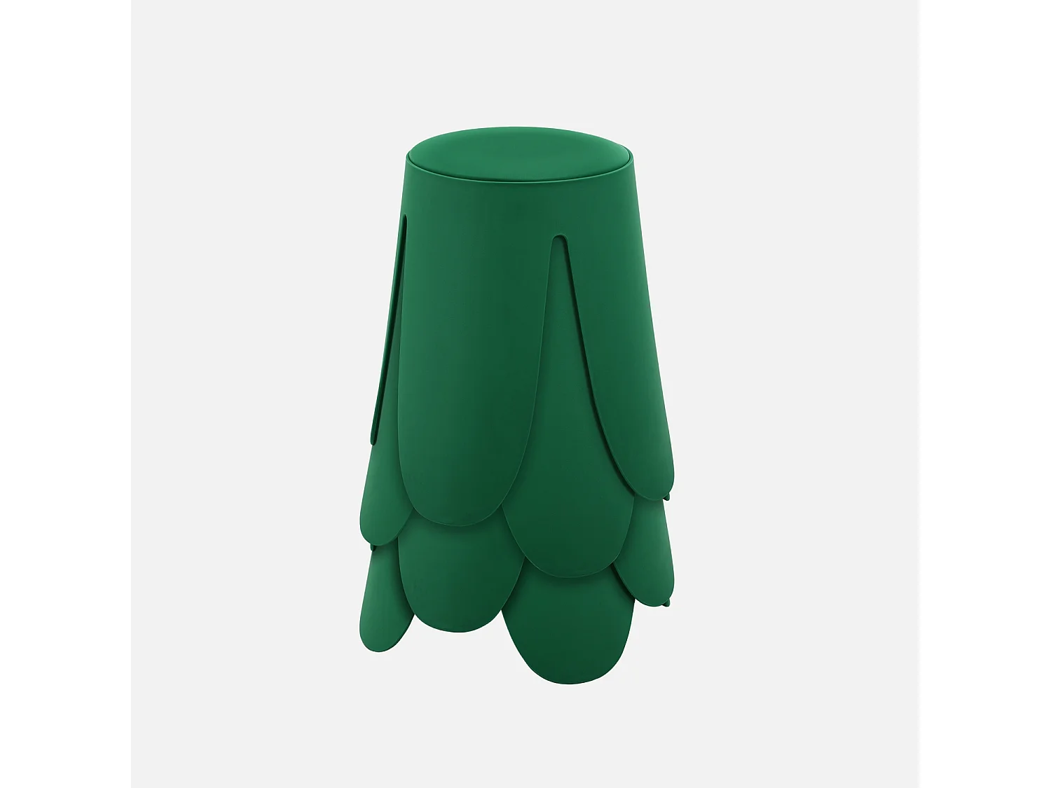 Set 4 sgabelli impilabili in ecopelle, verde