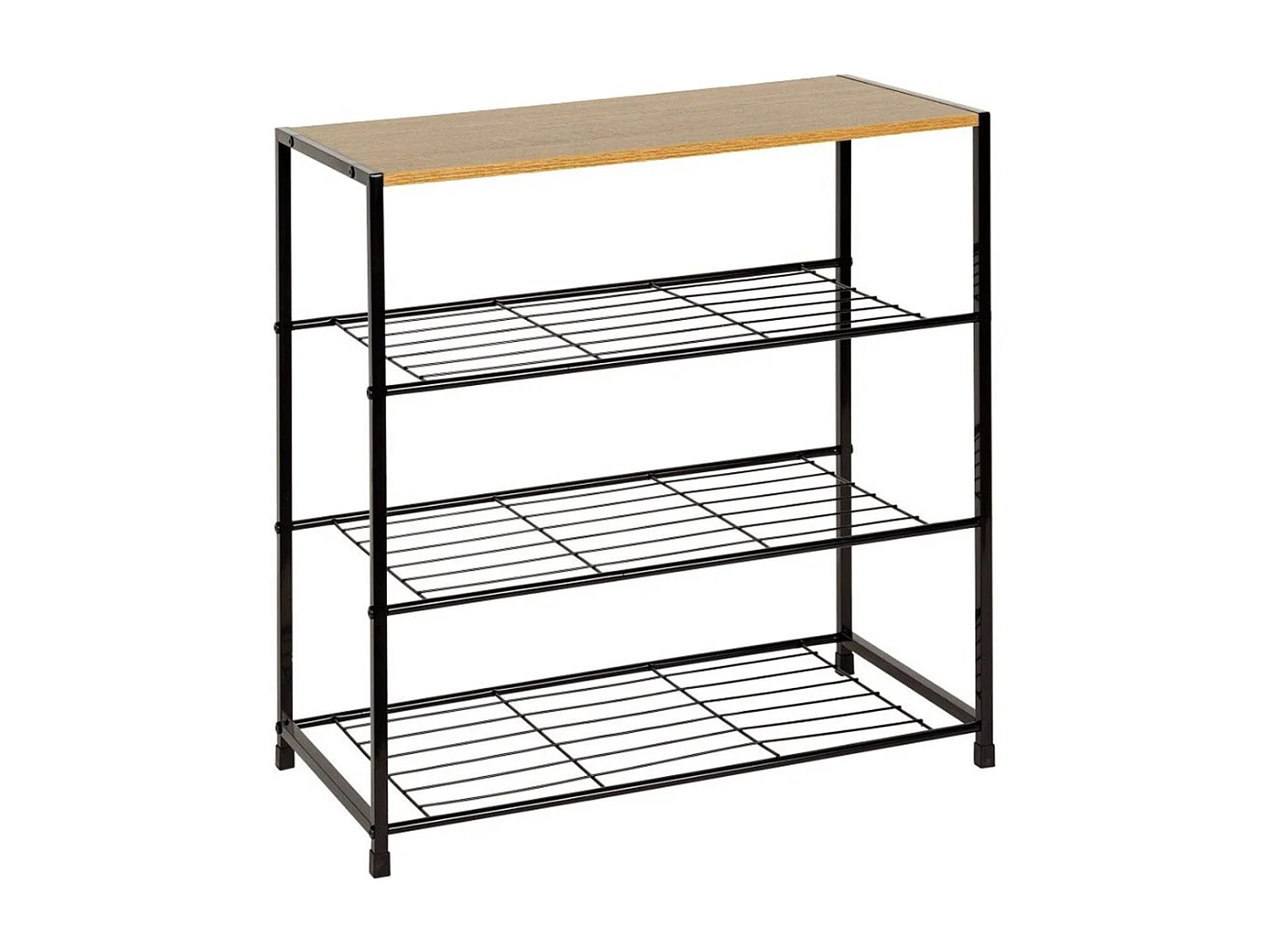 Estantería con 4 estantes de estilo industrial 63x63x30 cm efecto roble color beige Kraft