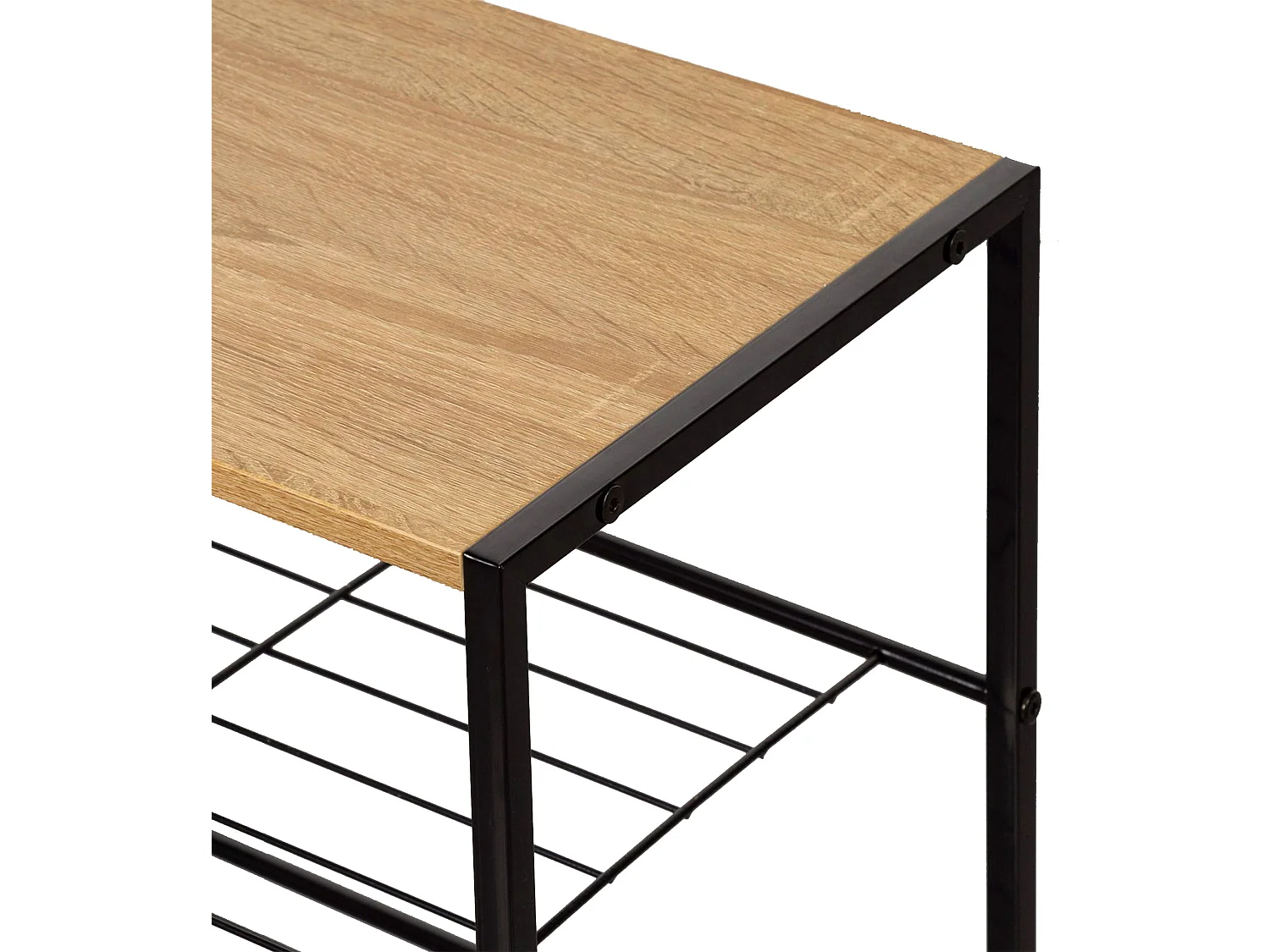 Estantería con 4 estantes de estilo industrial 63x63x30 cm efecto roble color beige Kraft