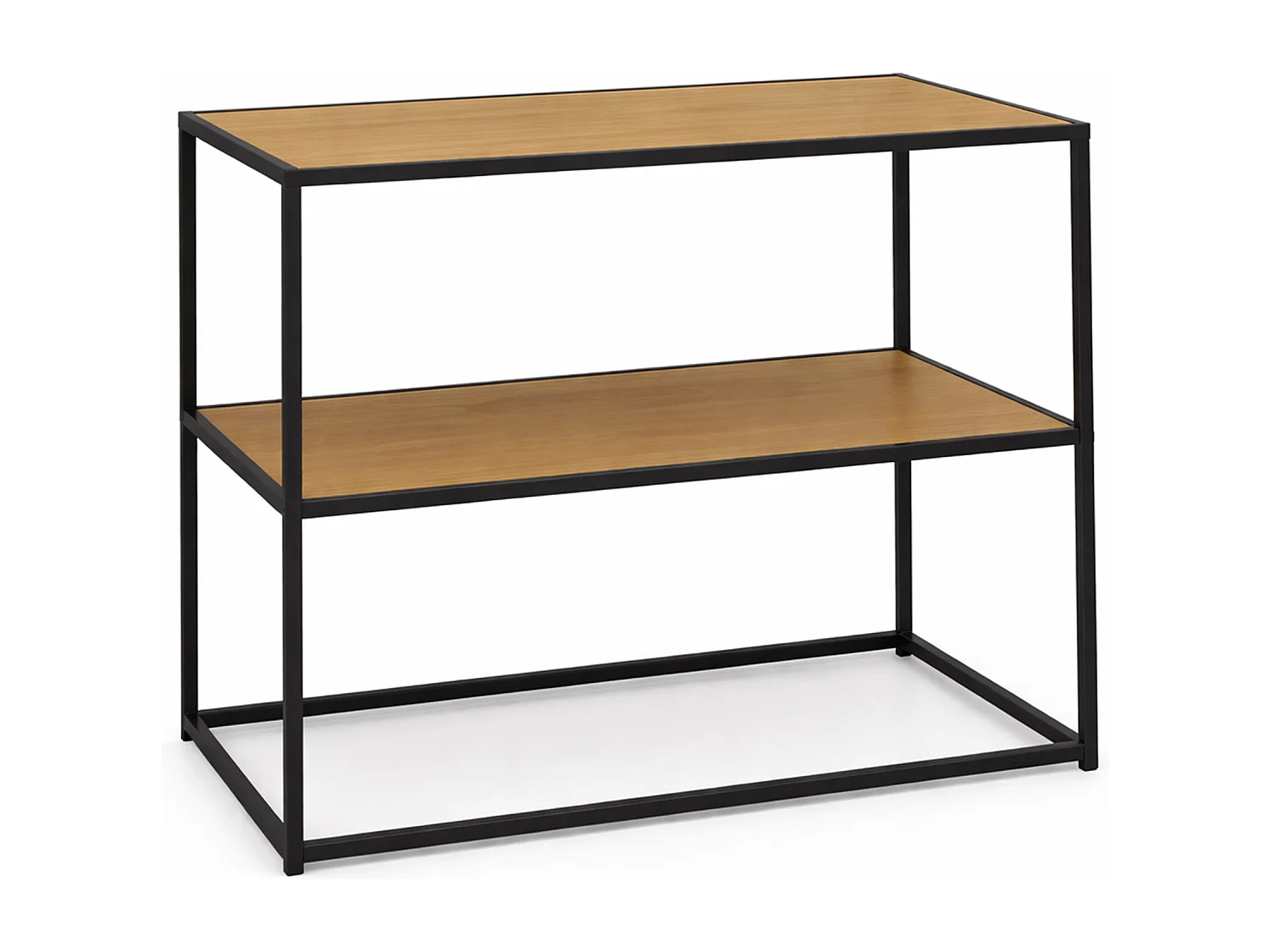 Estantería con 2 estantes acabado roble 76x63x60 cm estilo industrial color beige Kraft II