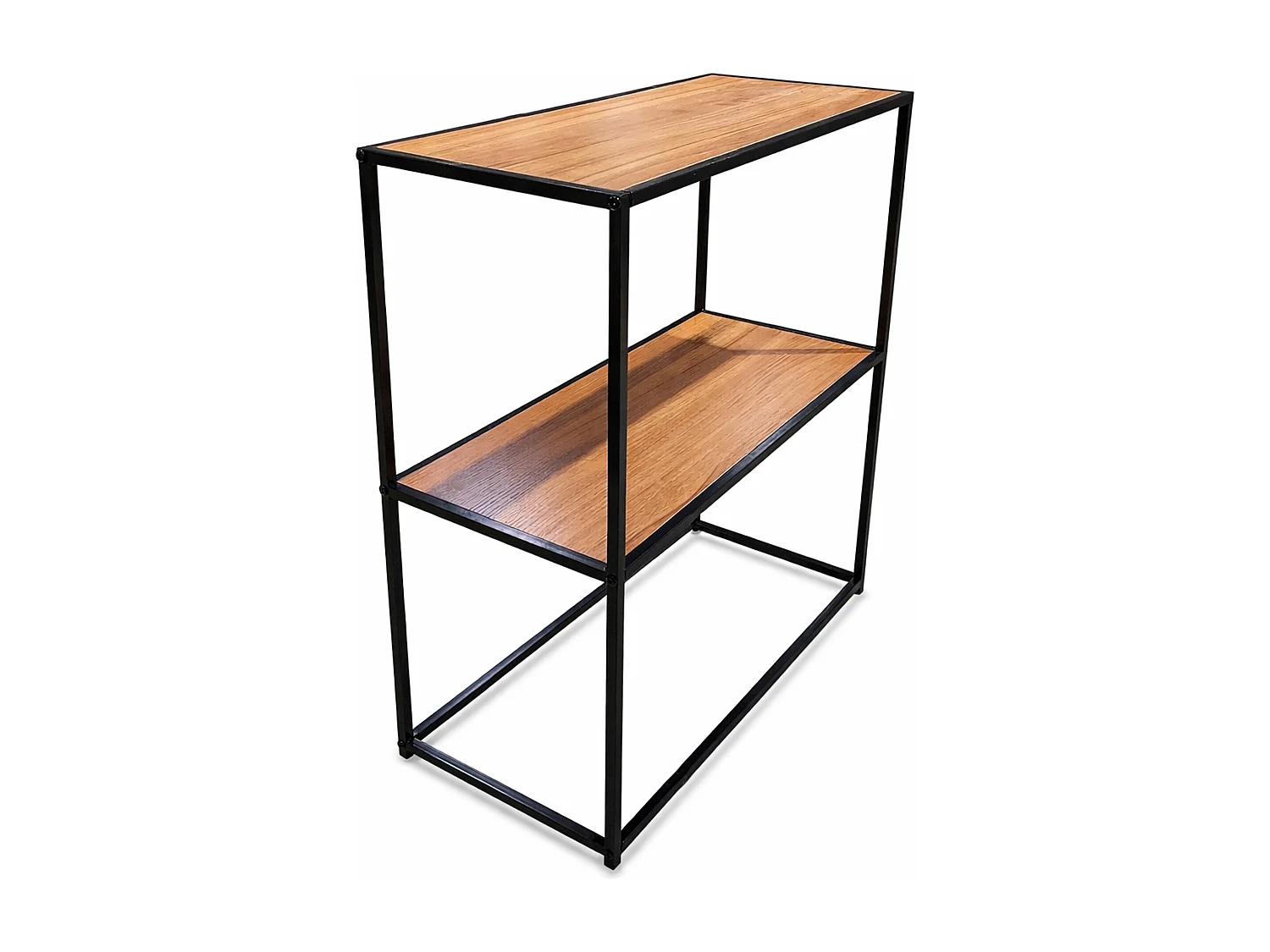 Estantería con 2 estantes acabado roble 76x63x60 cm estilo industrial color beige Kraft II