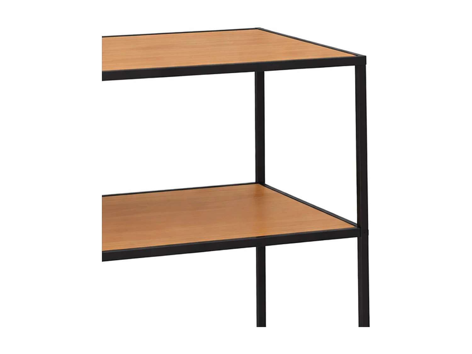 Estantería con 2 estantes acabado roble 76x63x60 cm estilo industrial color beige Kraft II