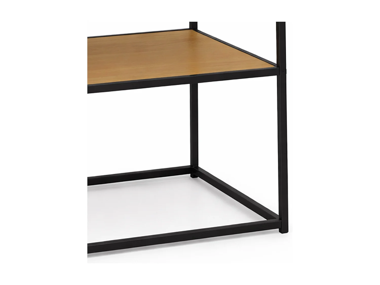 Estantería con 2 estantes acabado roble 76x63x60 cm estilo industrial color beige Kraft II