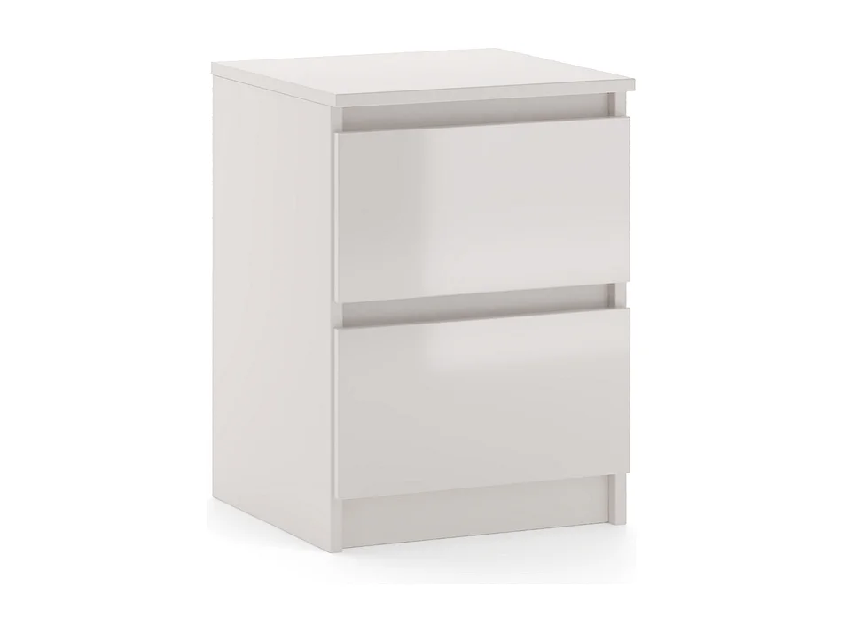 Eenvoudige ladekast 40 cm in kasjmier/kasjmier glans met 2 lades