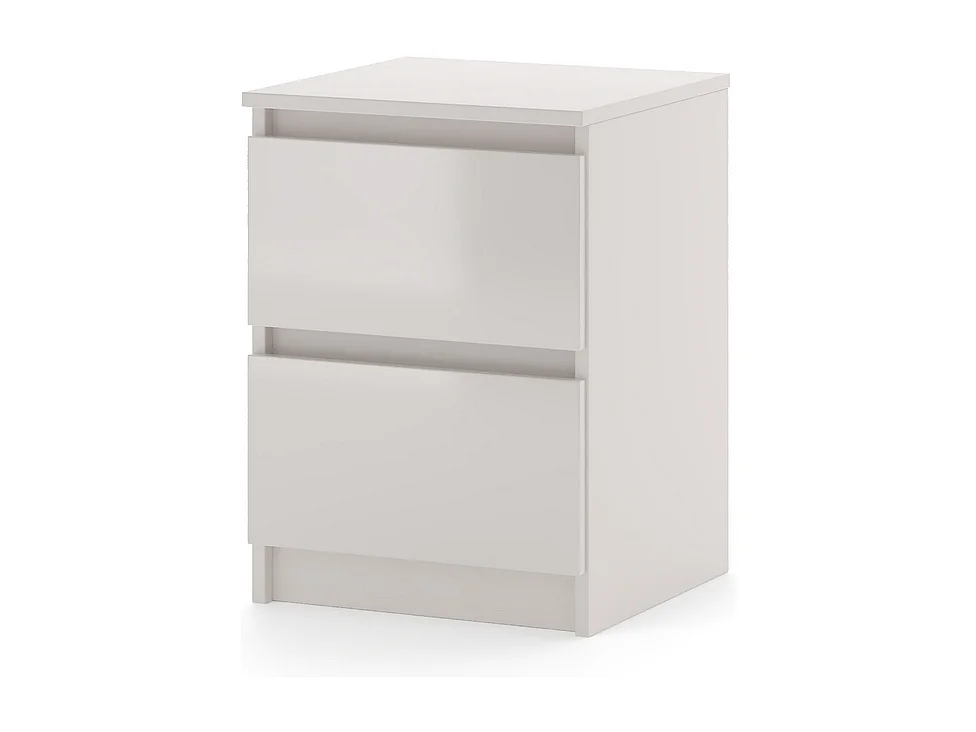 Eenvoudige ladekast 40 cm in kasjmier/kasjmier glans met 2 lades