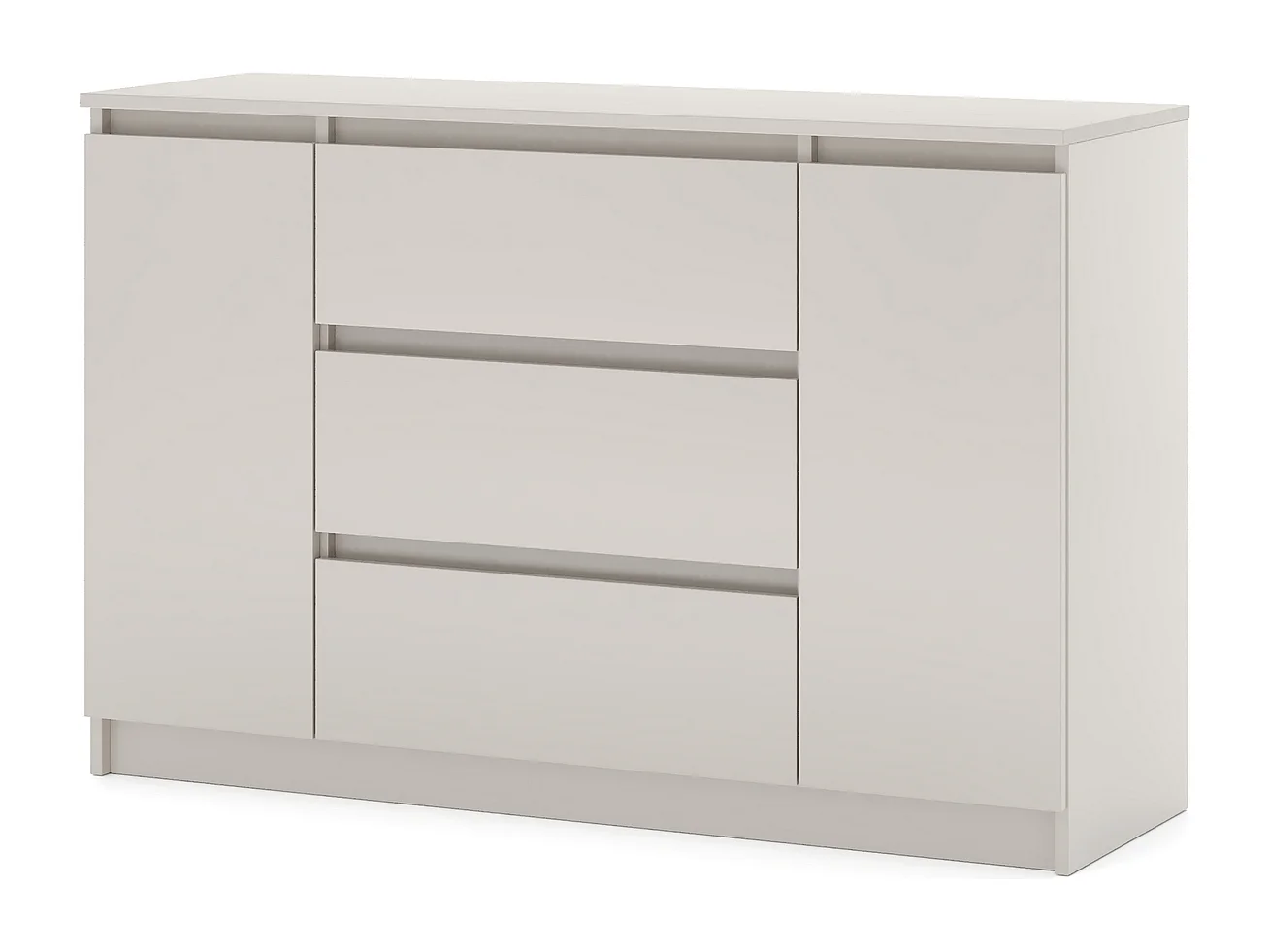 Ladekast Eenvoudig 120cm In kasjmier kleur 2 deuren 3 lades