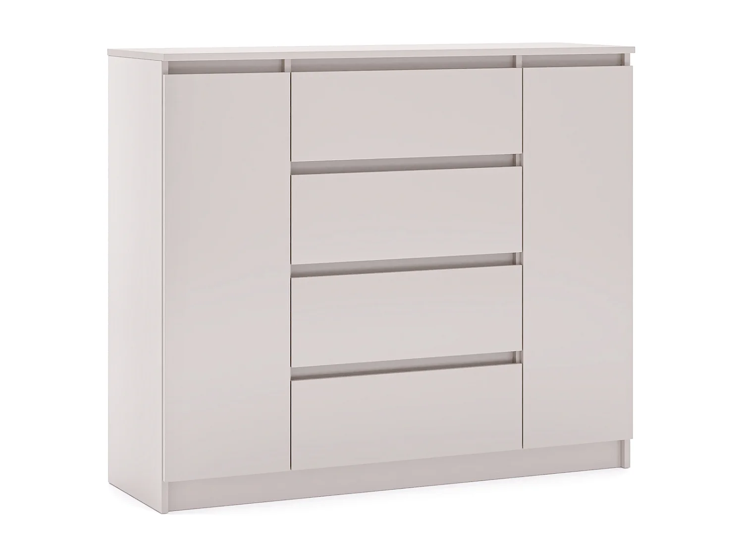 Ladekast Eenvoudig 120cm kasjmier 2 deuren 4 lades