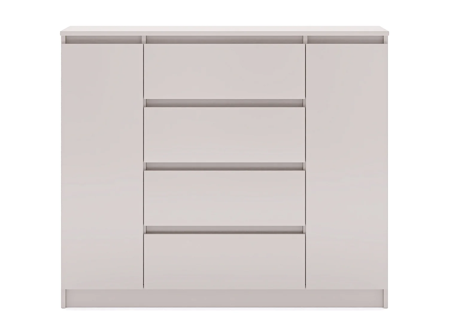 Ladekast Eenvoudig 120cm kasjmier 2 deuren 4 lades