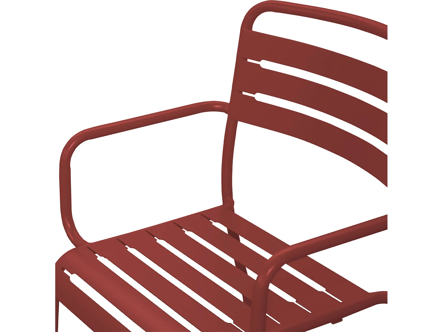 Sillón de jardín bistró de acero, set de 2 tierra de siena