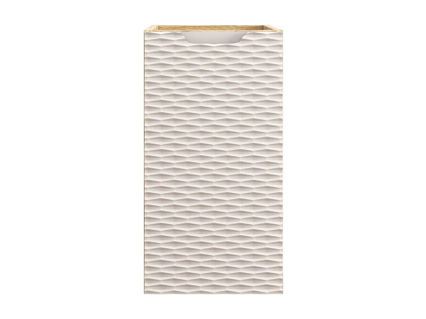 Meuble de rangement salle de bain YOKA – Beige et chêne clair – 1 porte