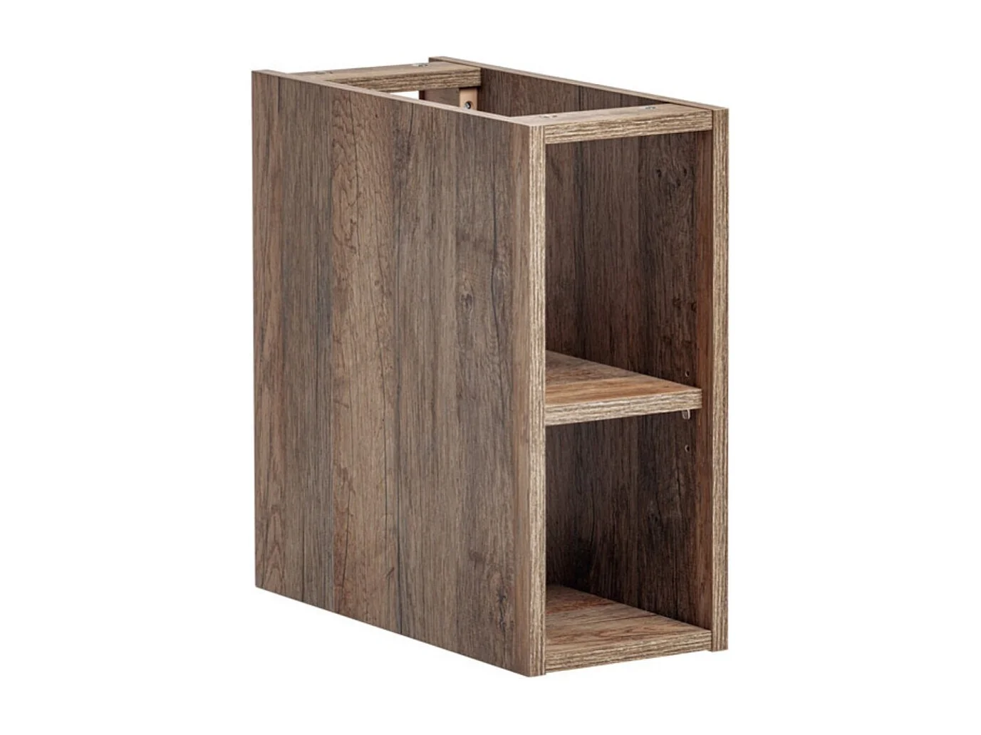 Meuble de rangement salle de bain VANTA chêne foncé 20 cm – Module suspendu avec tablette