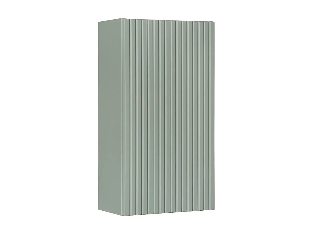 Meuble de rangement salle de bain ELVINA – 1 porte – H57 cm – Vert sauge pastel – Meuble suspendu