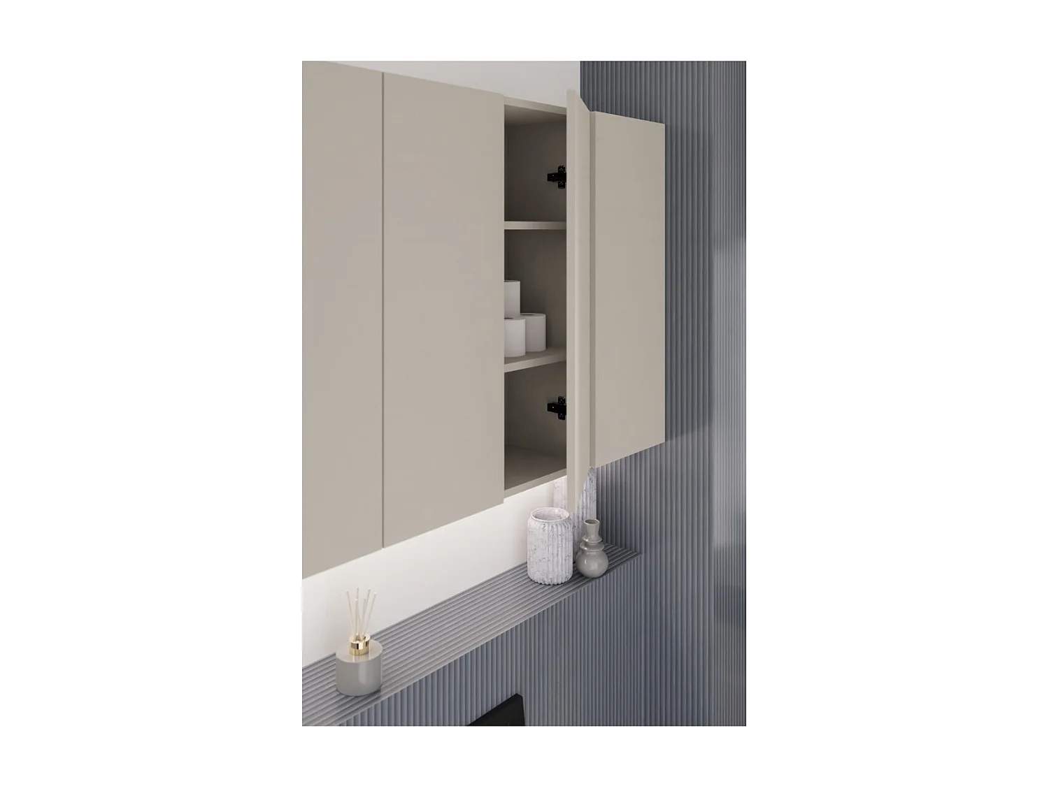 Meuble de rangement BELLA 80 cm – Coloris marron congo – Élément mural suspendu