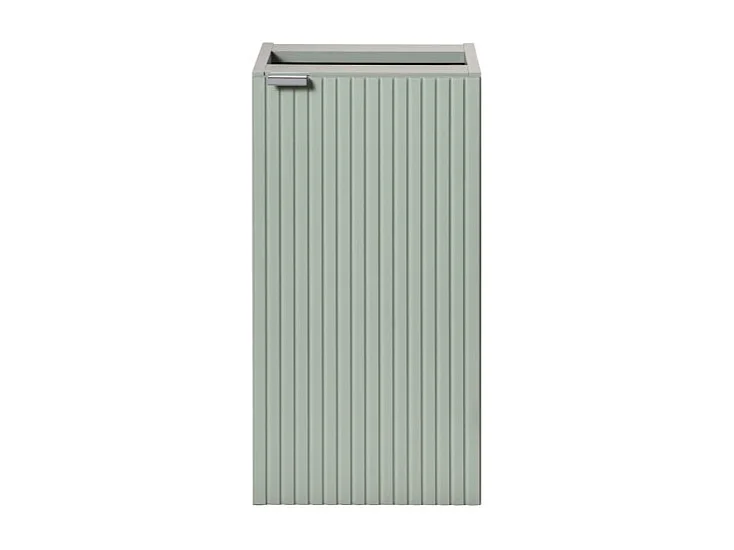Meuble de rangement salle de bain ELVINA – 1 porte – H57 cm – Vert sauge pastel – Suspendu
