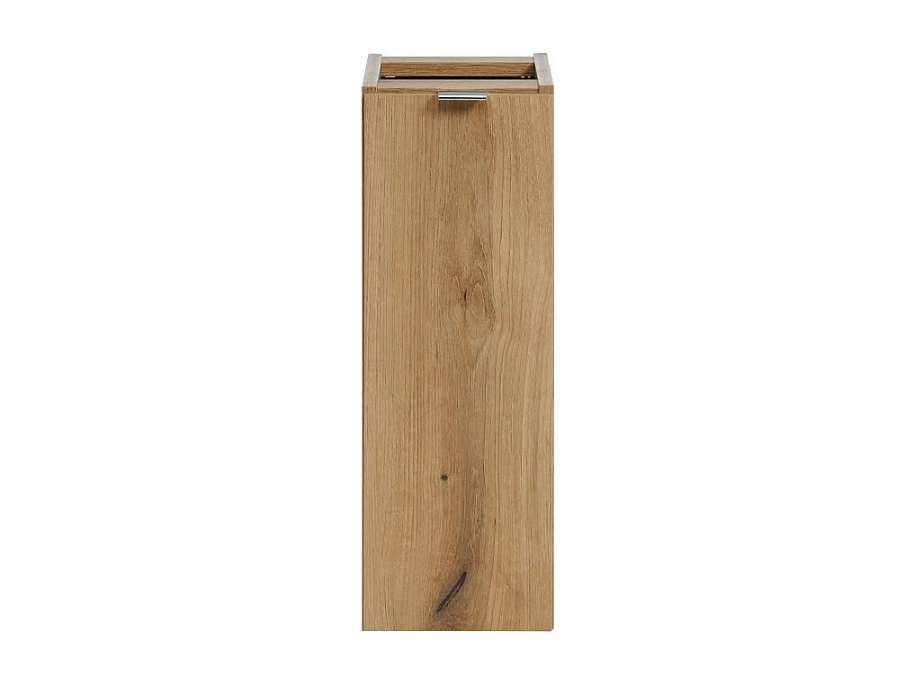 Meuble de rangement de salle de bain VANO – 1 porte – Coloris chêne – L20 × P57 × H39 cm – À suspendre