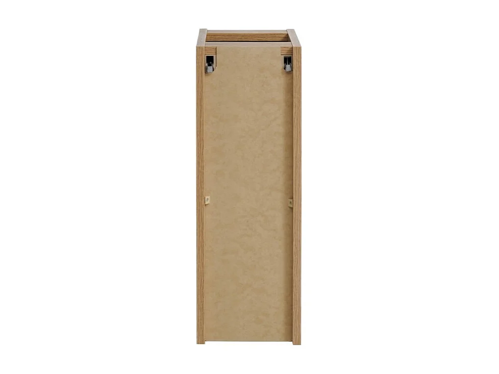 Meuble de rangement de salle de bain VANO – 1 porte – Coloris chêne – L20 × P57 × H39 cm – À suspendre
