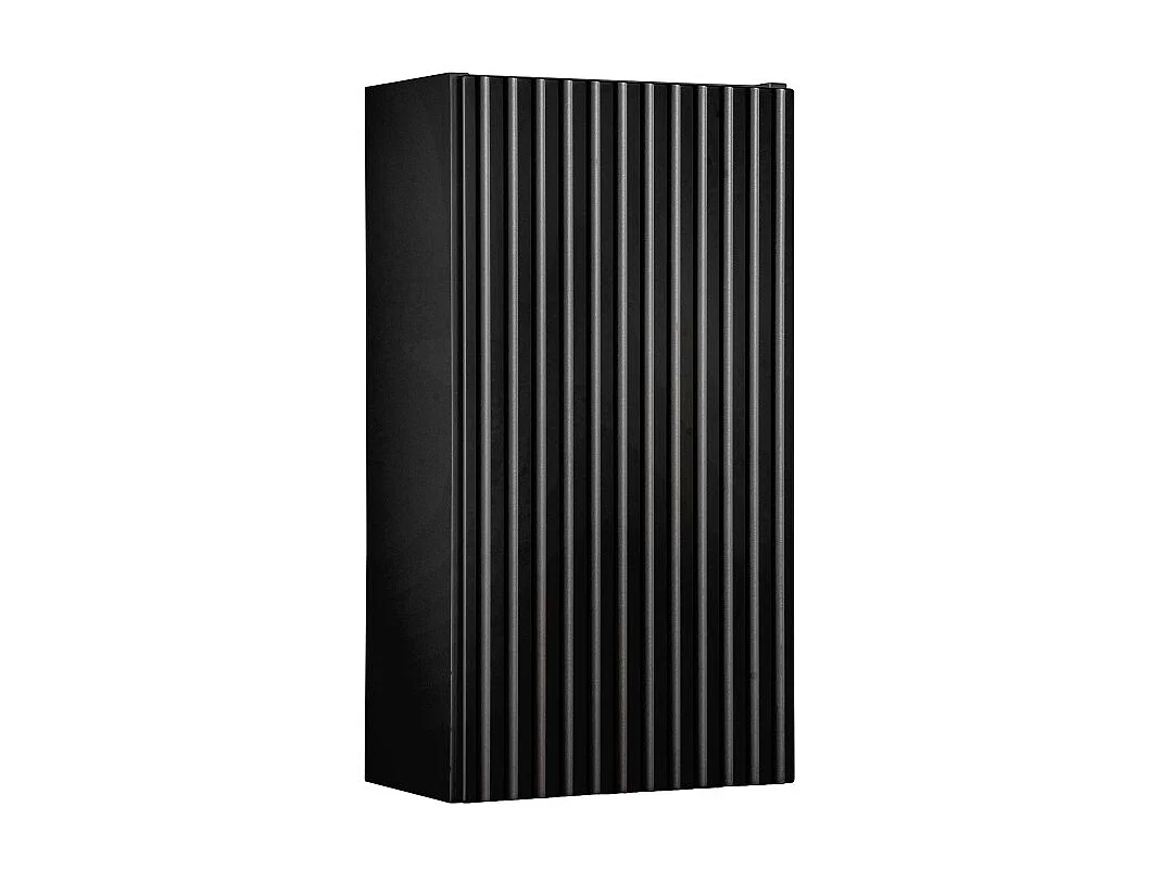 Meubel voor badkamer VANO – 1 deur – Mat zwart – L30 × B18 × H57 cm – Om op te hangen