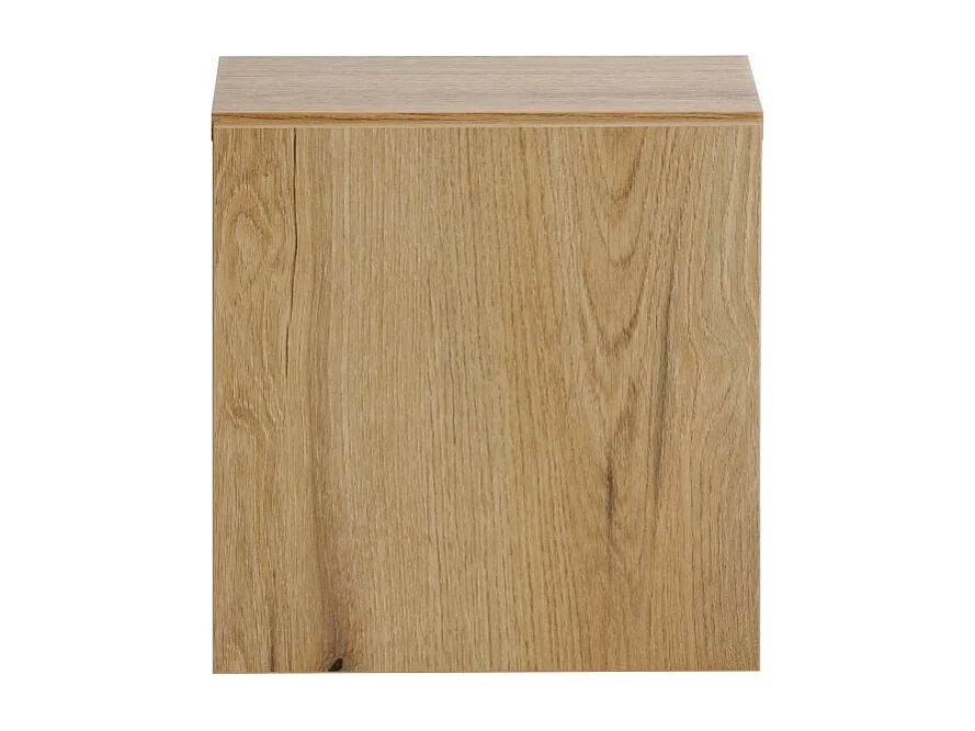 Meuble de rangement de salle de bain VANO – 1 porte – Coloris chêne – L20 × P57 × H18 cm – À suspendre