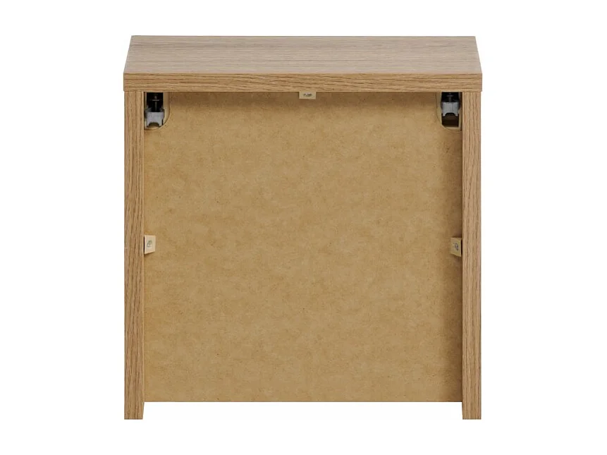 Meuble de rangement de salle de bain VANO – 1 porte – Coloris chêne – L20 × P57 × H18 cm – À suspendre
