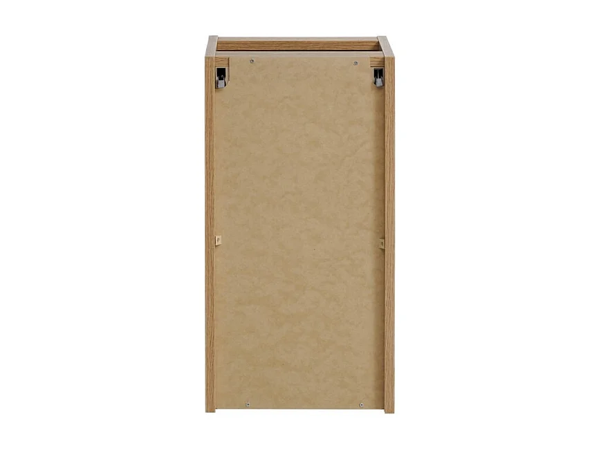 Meuble de rangement de salle de bain VANO – 1 porte – Coloris chêne – L30 × P57 × H39 cm – À suspendre