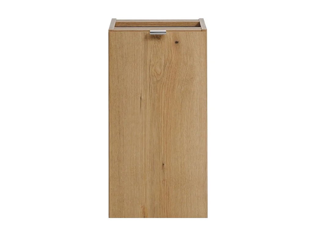 Meuble de rangement de salle de bain VANO – 1 porte – Coloris chêne – L30 × P57 × H39 cm – À suspendre