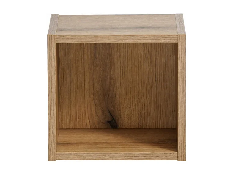 Cube opbergvak voor de badkamer VANO - Open - Eikenhout kleur - L26 × B27 × H21 cm - Om op te hangen