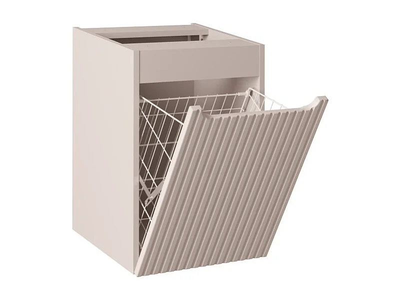 Meuble de rangement VANO avec panier à linge – Marron congo – L40 × P39 × H57 cm – Salle de bain