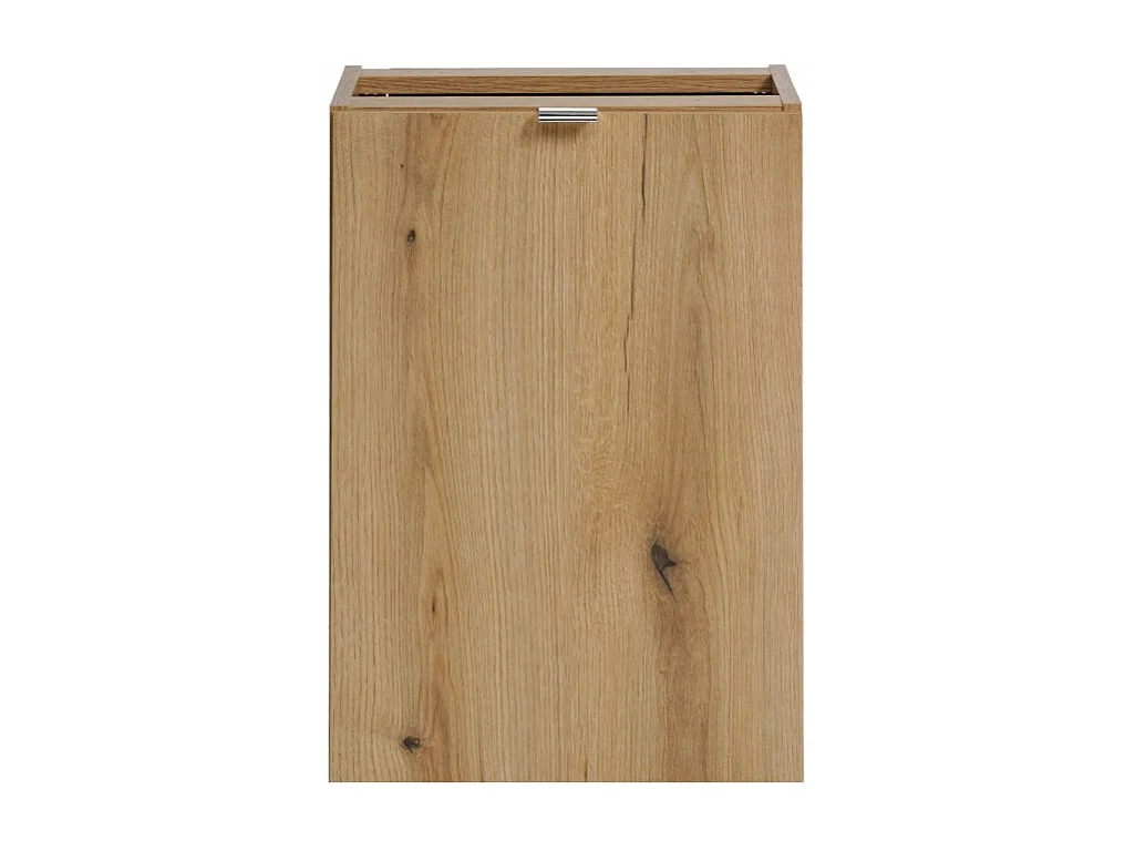 Meuble de rangement salle de bain VANO – Panier à linge – Chêne – L40 × P39 × H57 cm – À suspendre