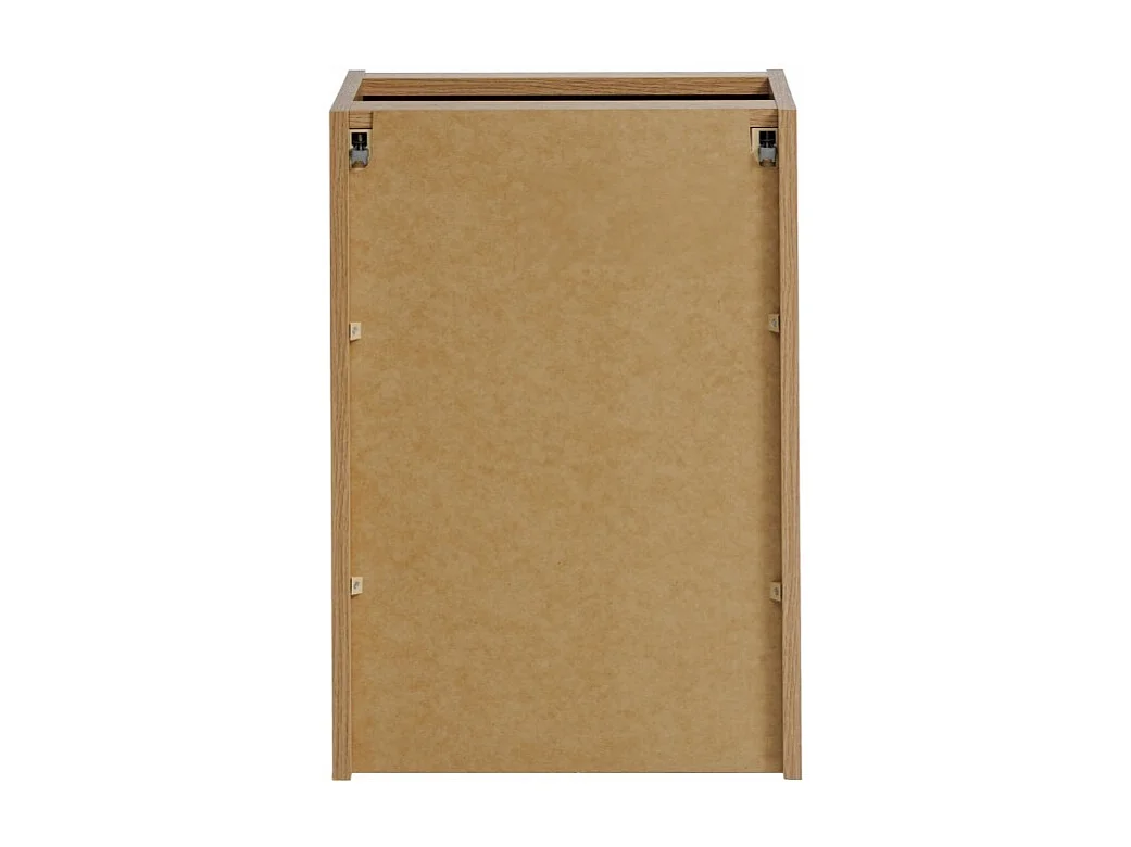 Meuble de rangement salle de bain VANO – Panier à linge – Chêne – L40 × P39 × H57 cm – À suspendre