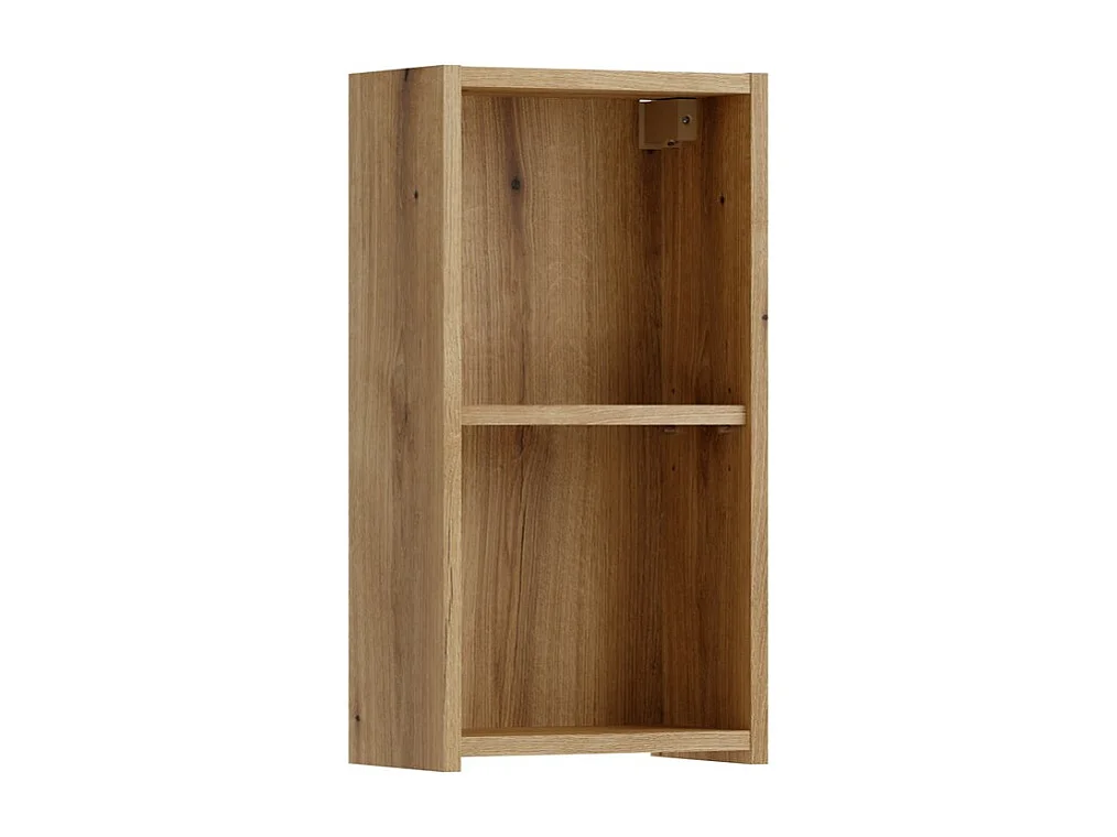 Meuble de rangement salle de bain VANO 57 cm chêne suspendu avec 2 niches