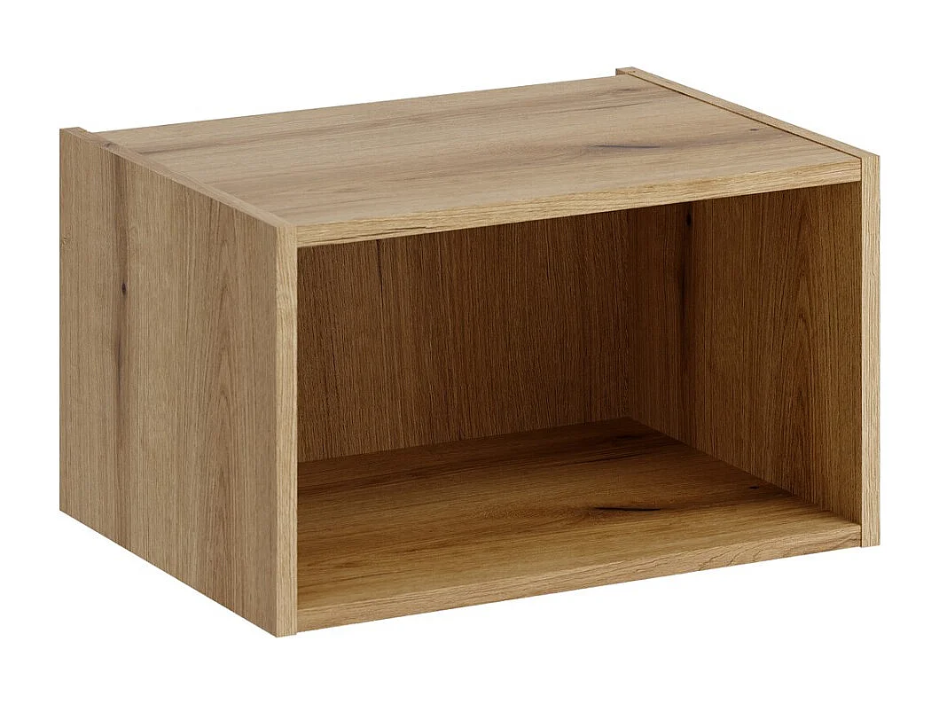 Meuble de rangement salle de bain VANO 50 cm chêne suspendu avec niche