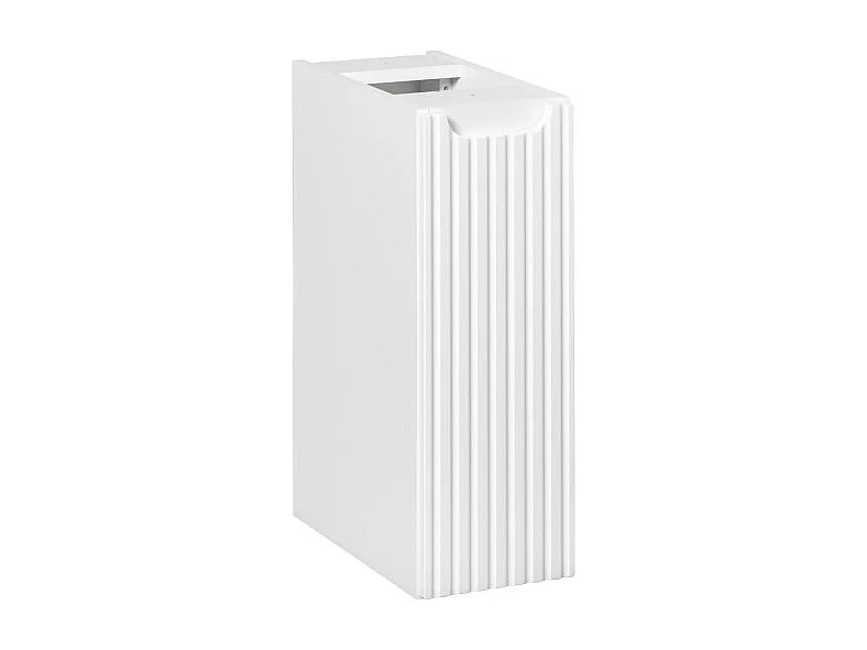 Meuble de rangement de salle de bain VANO – 1 porte – Blanc alpin – L20 × P18 × H57 cm – À suspendre