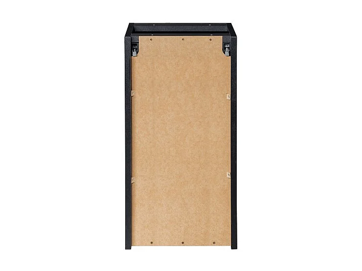 Meubel voor badkameropslag VANO - 1 deur - Mat zwart - L30 × B39 × H57 cm - Om op te hangen