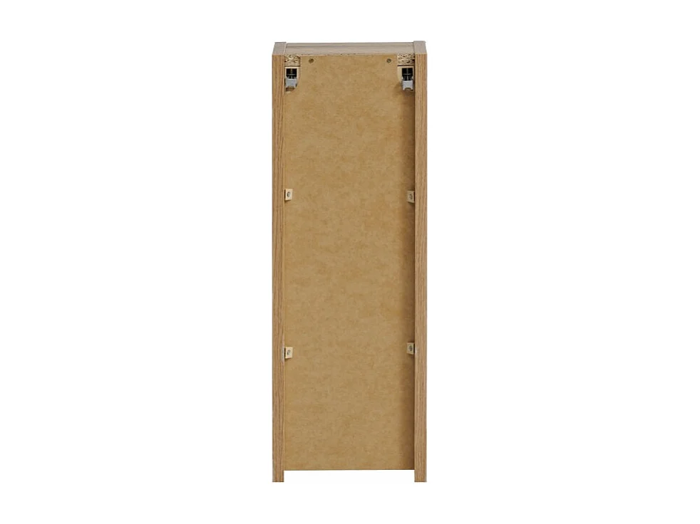 Meuble de rangement de salle de bain VANO – 1 porte – Coloris chêne – L20 × P57 × H18 cm – À suspendre
