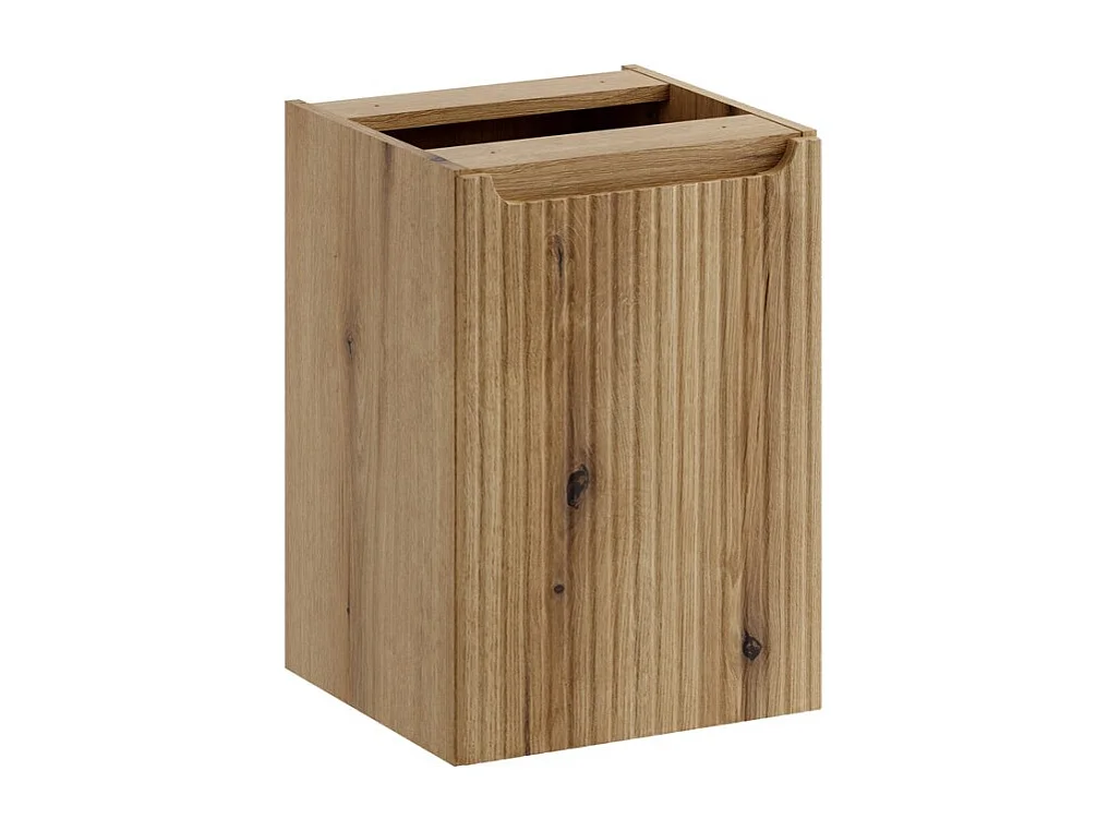 Meuble salle de bain VANO 40 cm chêne suspendu avec panier à linge