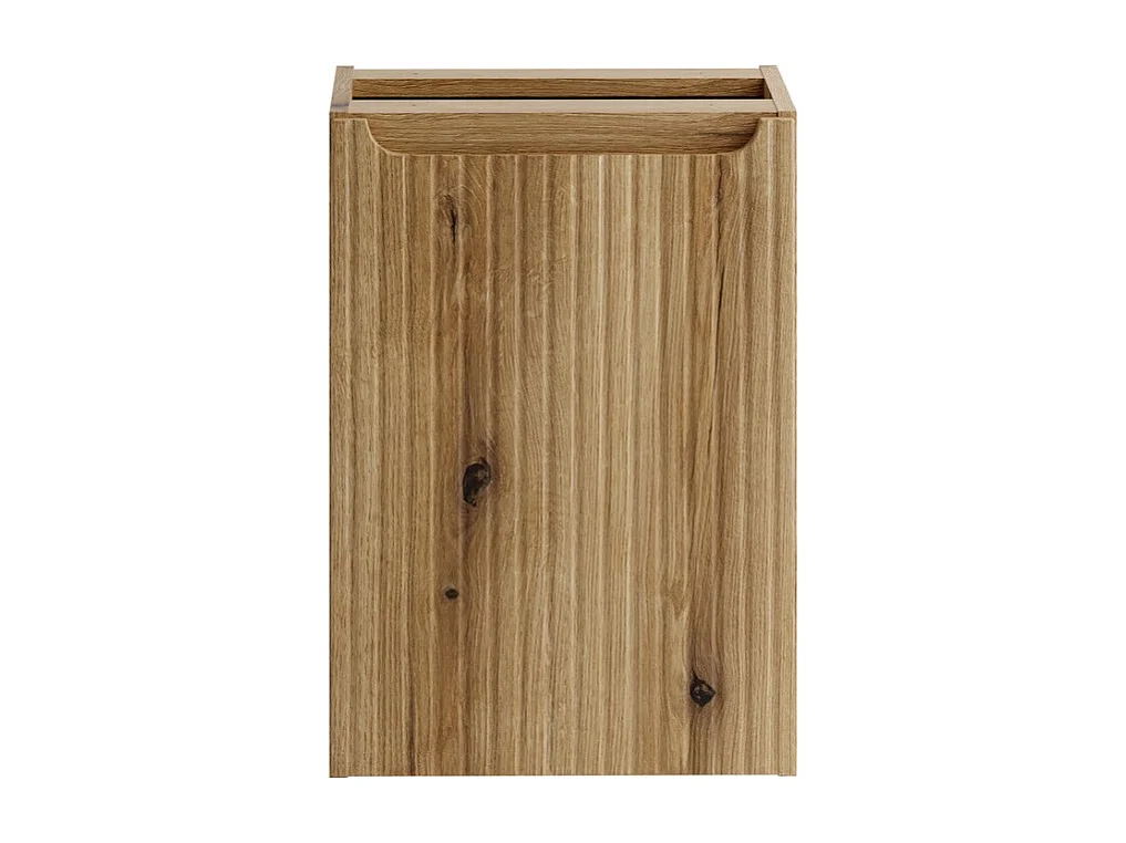 Meuble salle de bain VANO 40 cm chêne suspendu avec panier à linge