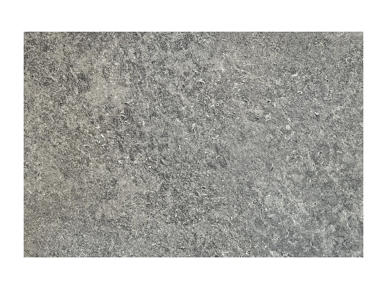 Table de salle à manger COURBAX ronde 120 cm – Table contemporaine aspect pierre et métal