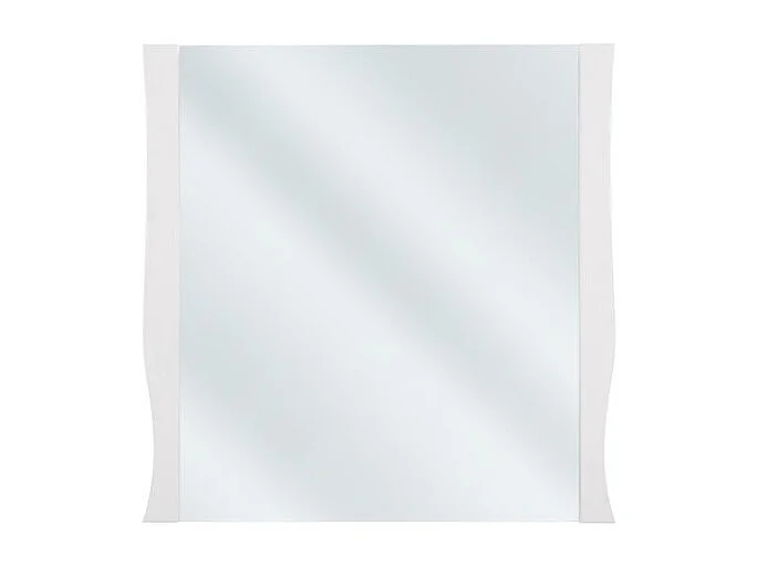 Miroir salle de bain blanc carré 80x80 cm cadre fin 2 cm design