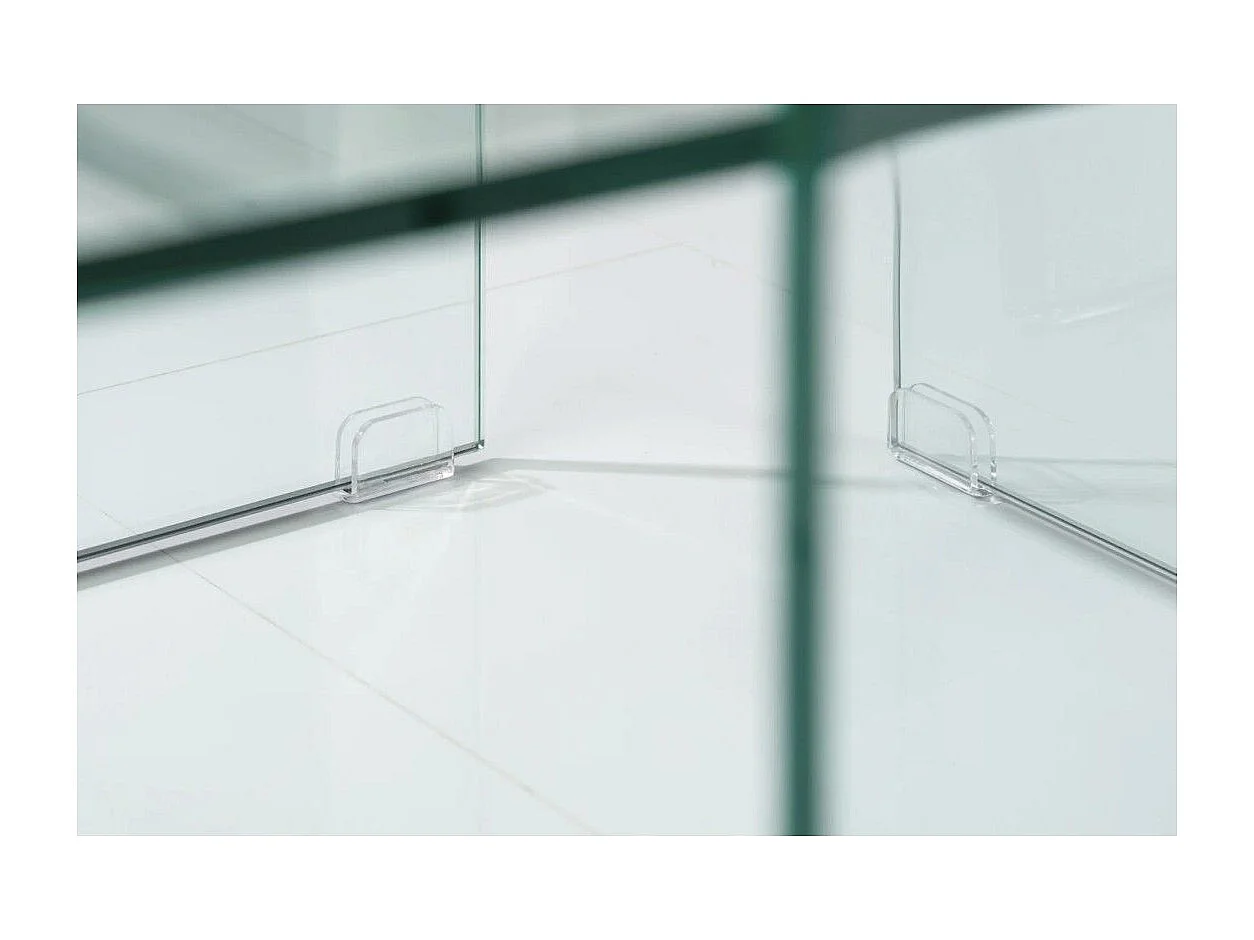 Tables basses empilables HOLOW – Lot de 2 tables basses design en verre trempé