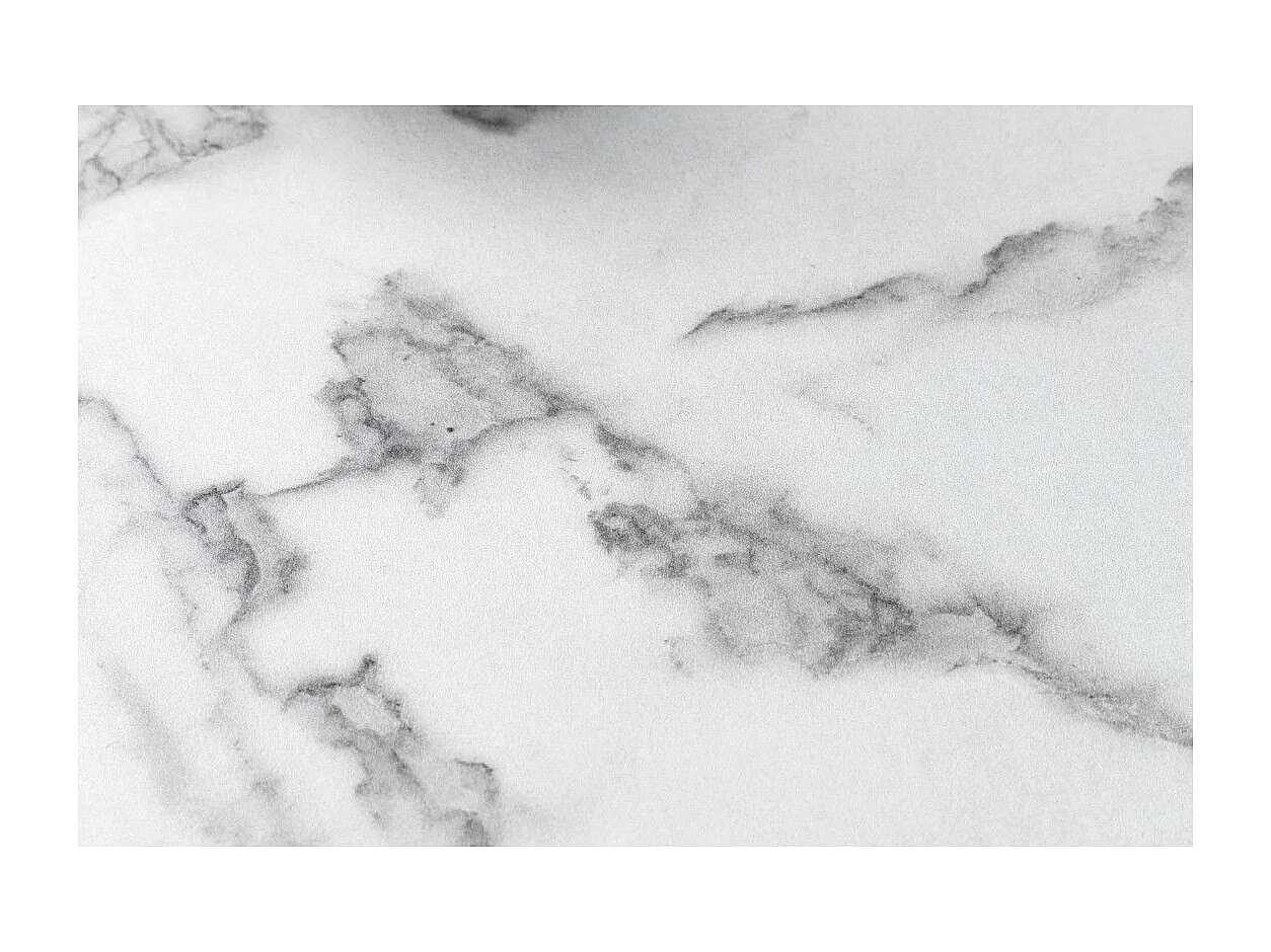 Couchtisch ABITTA quadratisch 60 cm weißer Marmor – Modern mit Marmor-Effekt-Platte und Metallbeinen