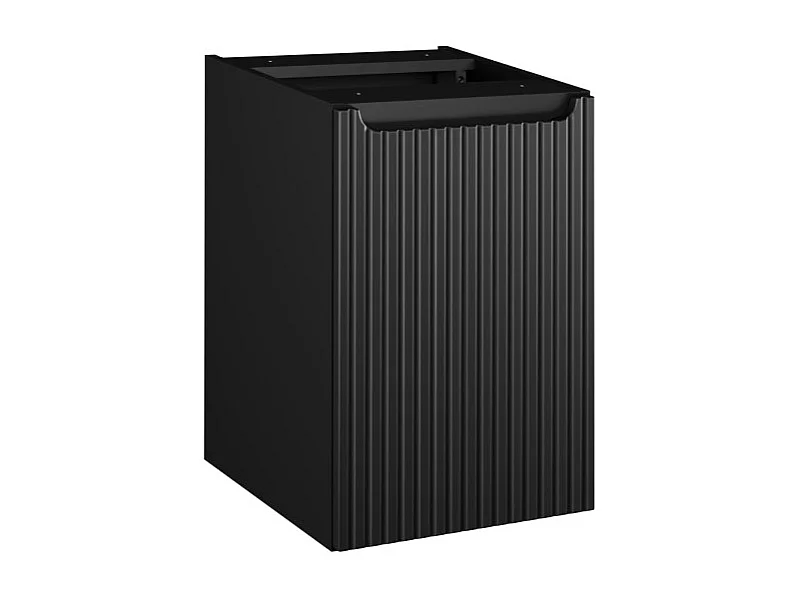 Aufbewahrungsmöbel VANO – Integrierter Wäschekorb – Mattschwarz – L40 × B39 × H57 cm – Zum Aufhängen