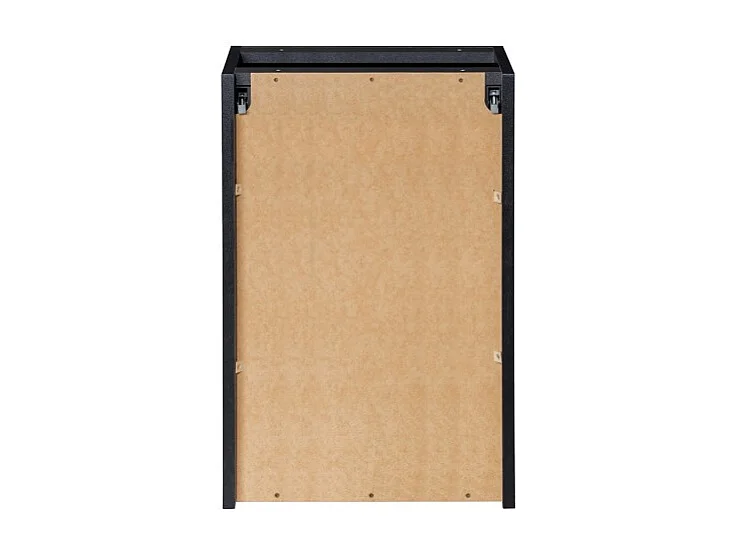 Aufbewahrungsmöbel VANO – Integrierter Wäschekorb – Mattschwarz – L40 × B39 × H57 cm – Zum Aufhängen